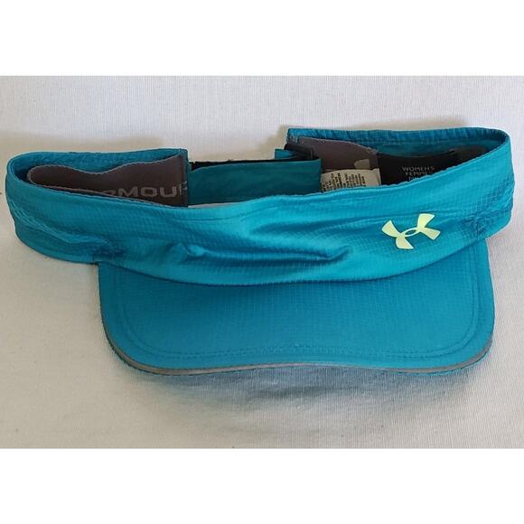 Under Armour Bright Blue ripstop nylon women's Running tennis visor Hat Cap - Picture 10 of 10